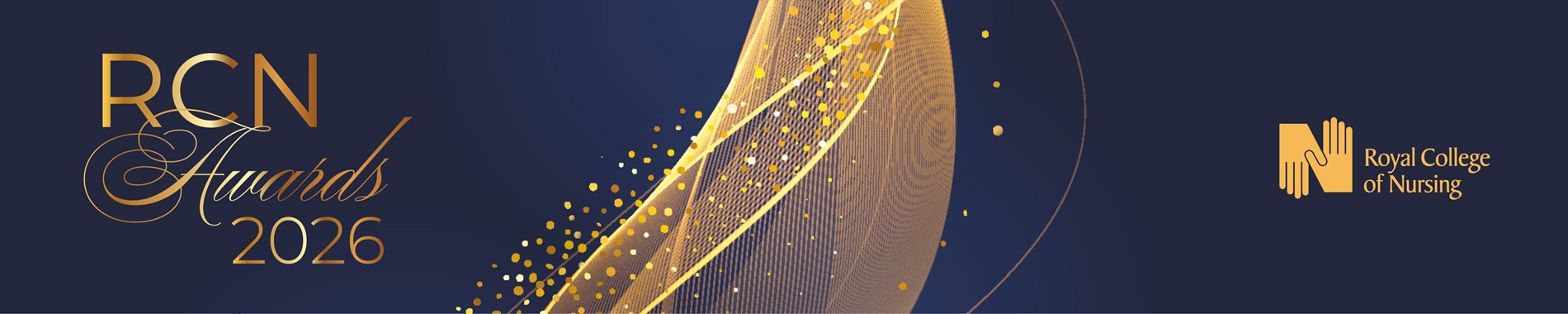 RCN Awards 2026 logo with gold text on a blue background