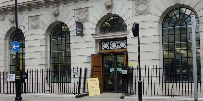 The entrance to the RCN Library and Museum in London