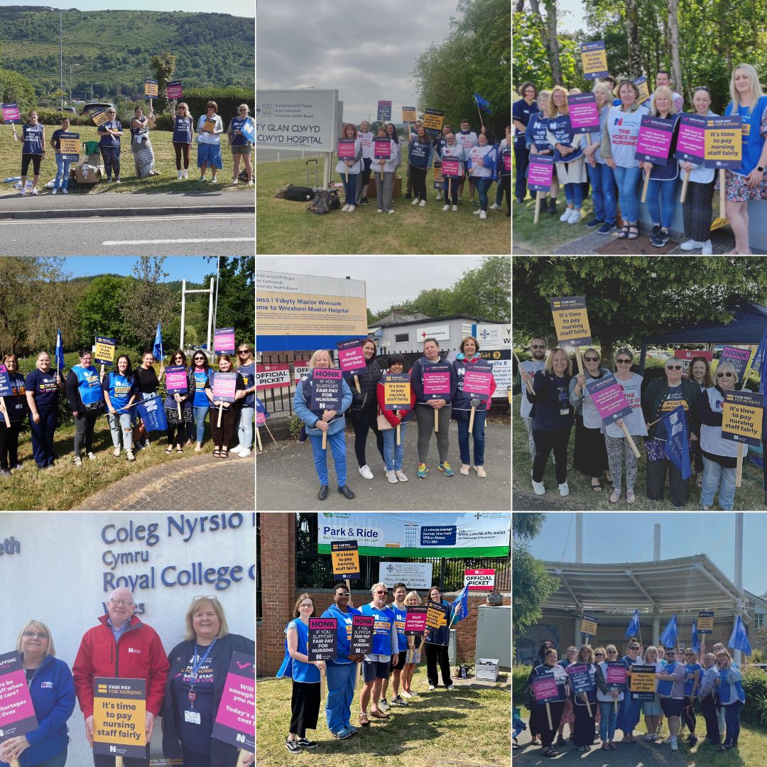 Strike day 1 collage