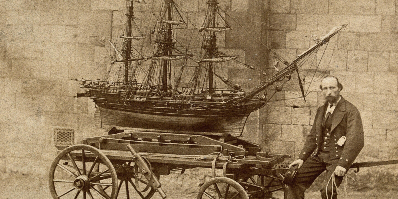 a fantastical model ship built by James Henry Pullen