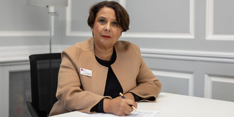 Nicola Ranger, RCN General Secretary and Chief Executive, ready to sign letter