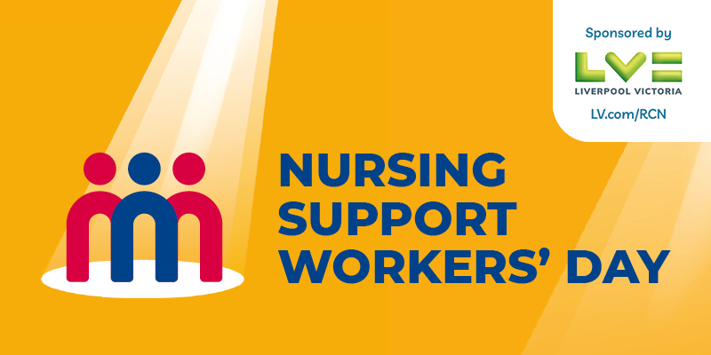 RCN Nursing Support Workers' Day logo with LV= logo in top right hand corner