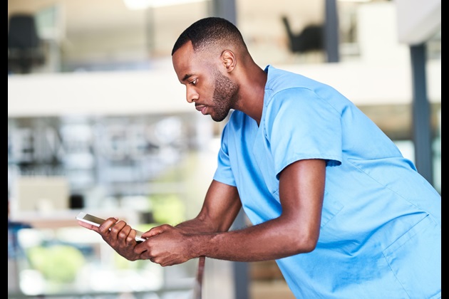 Member of nursing staff looks worried