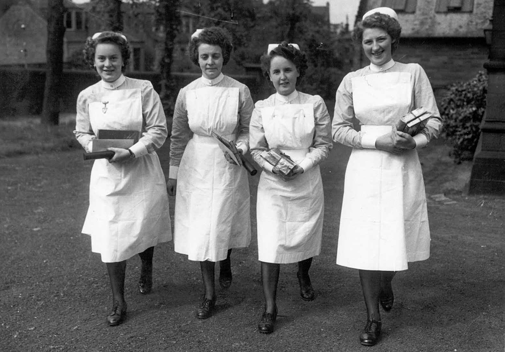 A group of 1940s nurses