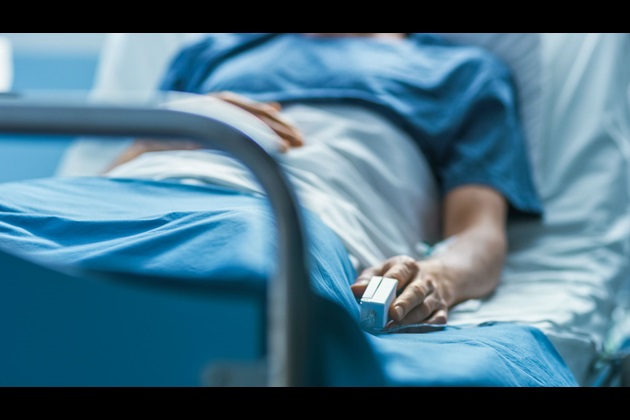 Person in hospital bed