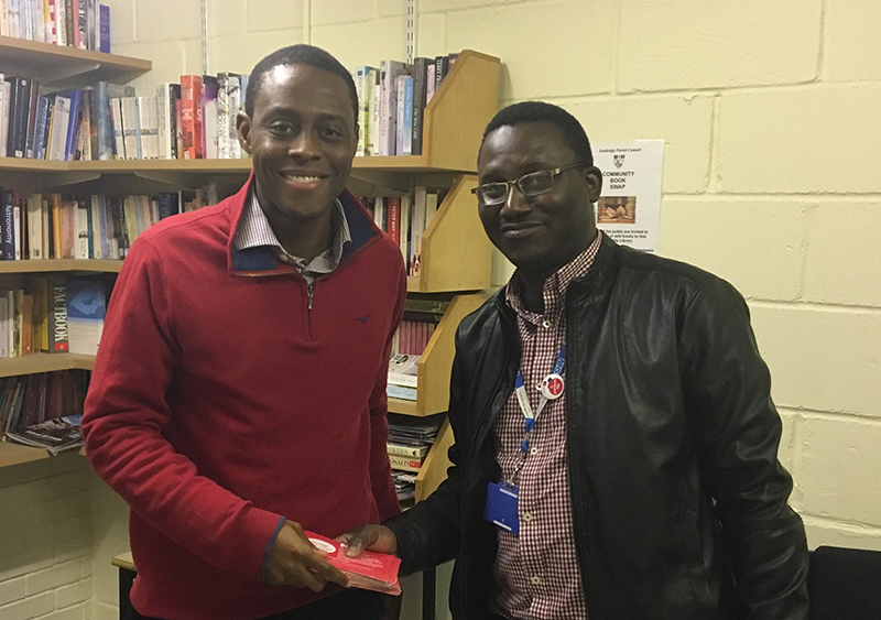 Conservative MP Bim Afolami, left, with RCN member John Oke.
