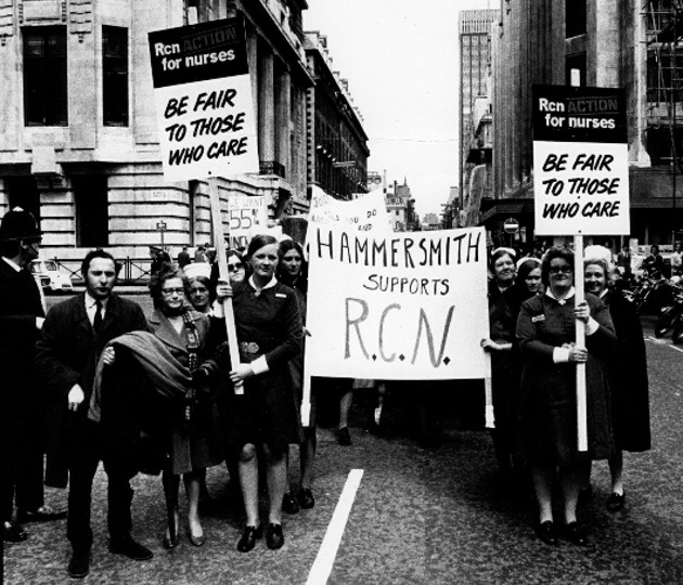 Action for nurses campaign, March 1977