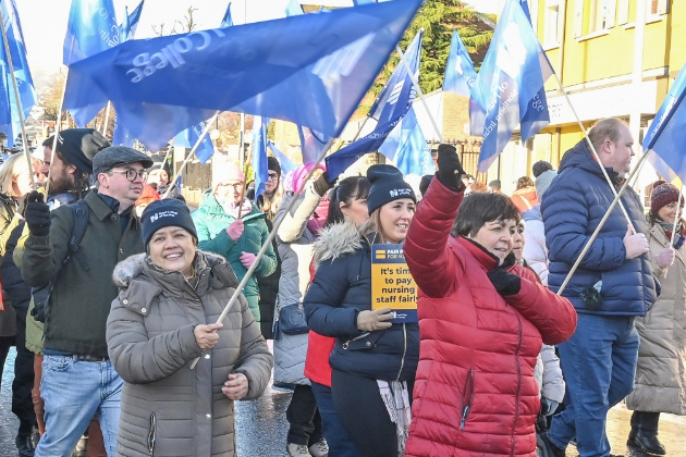 RCN members in fair pay march in January 2024