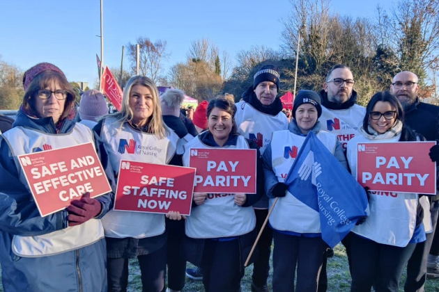 RCN members on the picket line Jan 24