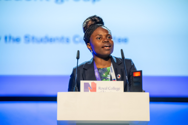 RCN member speaking at RCN Congress