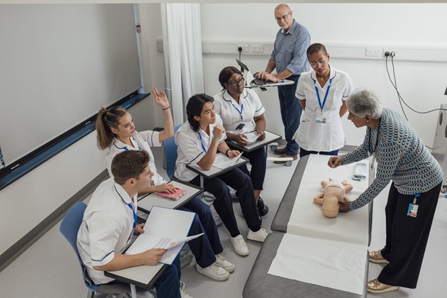 nursing students in classroom setting