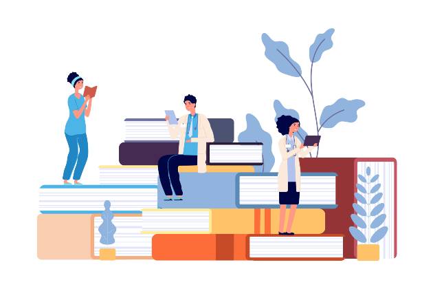 Career nursing research illustration