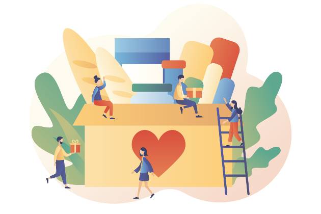 volunteering concept illustration