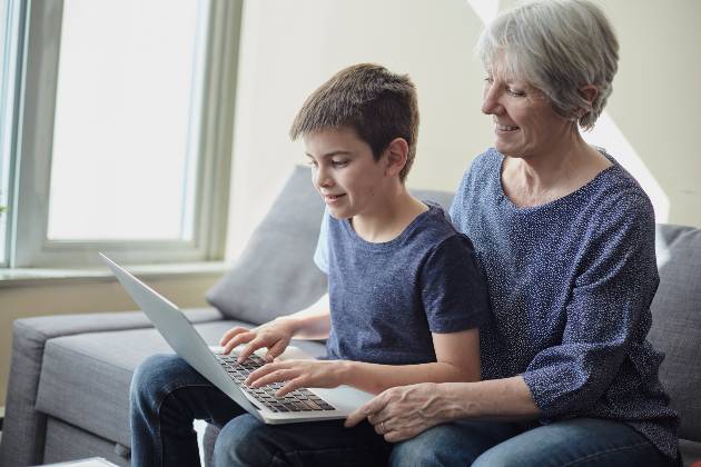 Grandmother and grandchild