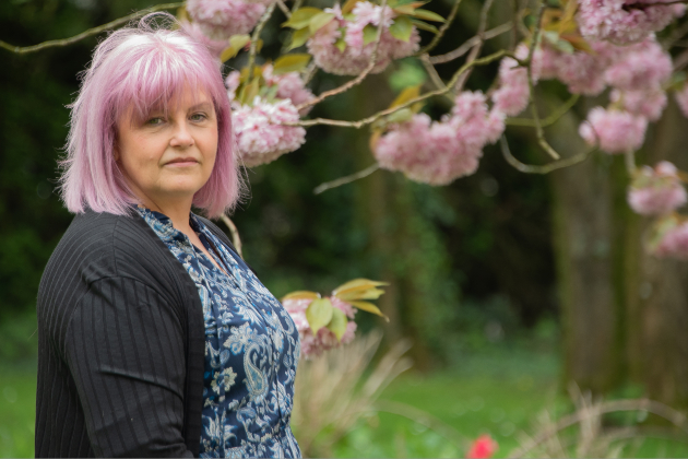 Teresa Marshall RCN rep standing in a garden