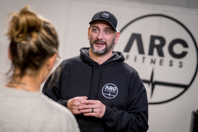 Gary talking to an ARC fitness member
