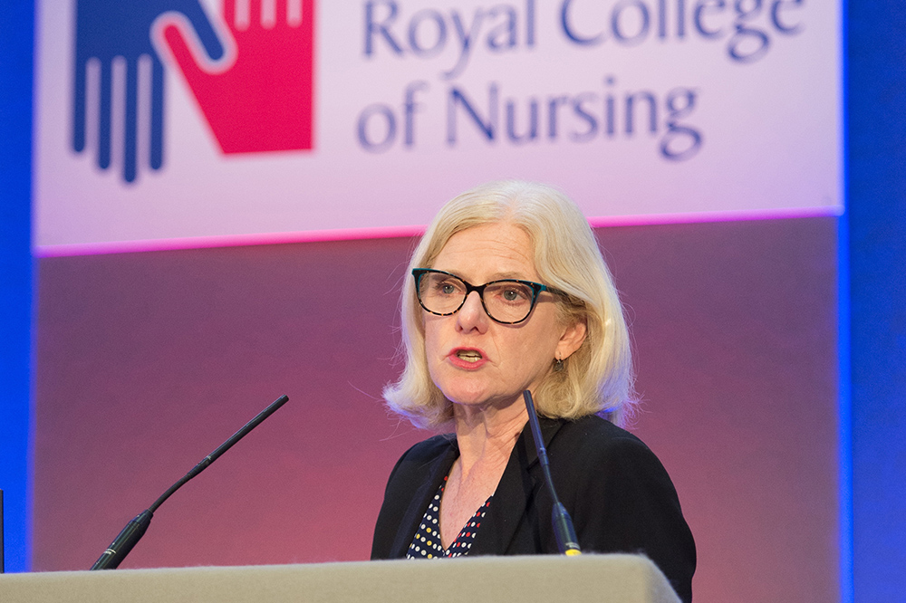 Janet Davies speaking at the Joint Reps conference