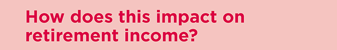 How does this impact on retirement income?