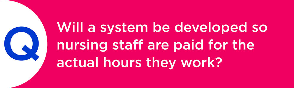 Question banner actual hours pay