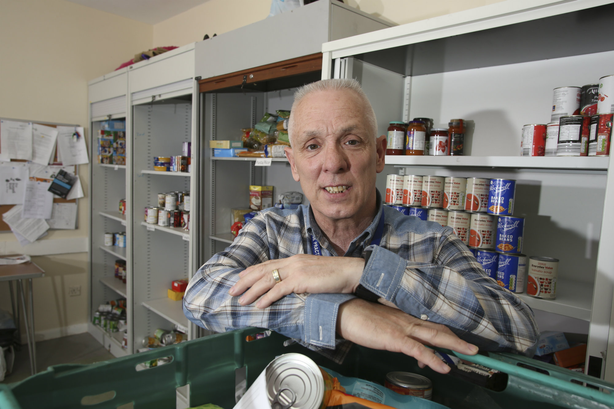 Nurse Eric Teague-Hellon at food bank