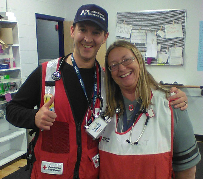 William with colleague
