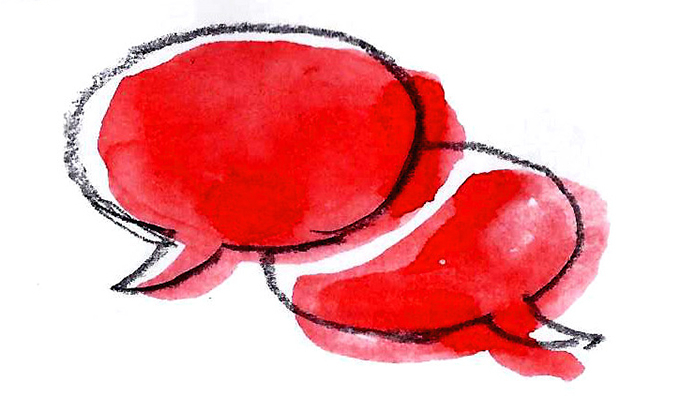 Illustration of two speech bubbles