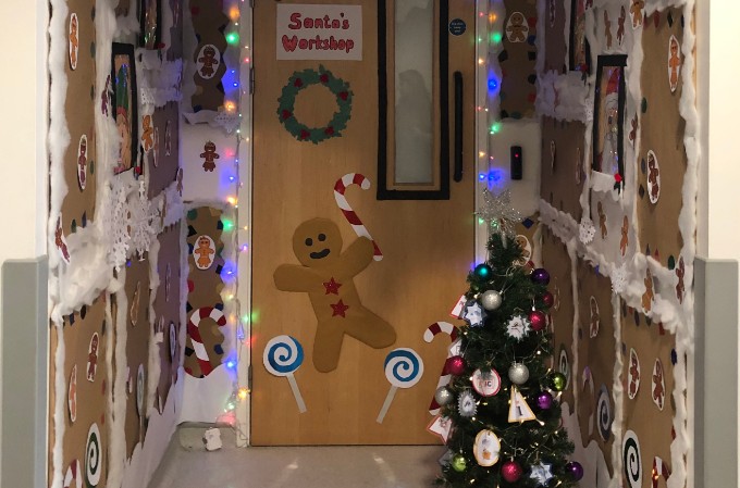 Hospital decorated as Santa's grotto