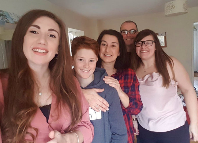 Mandy with husband Paul and family