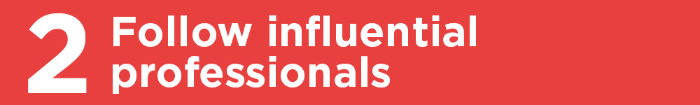 Number 2 - Follow influential professionals