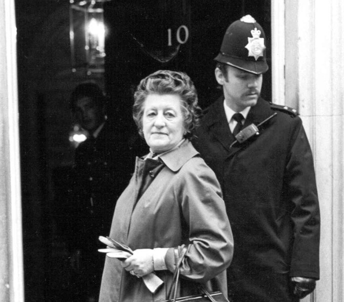 RCN Fellow Catherine Hall stands outside 10 Downing Street