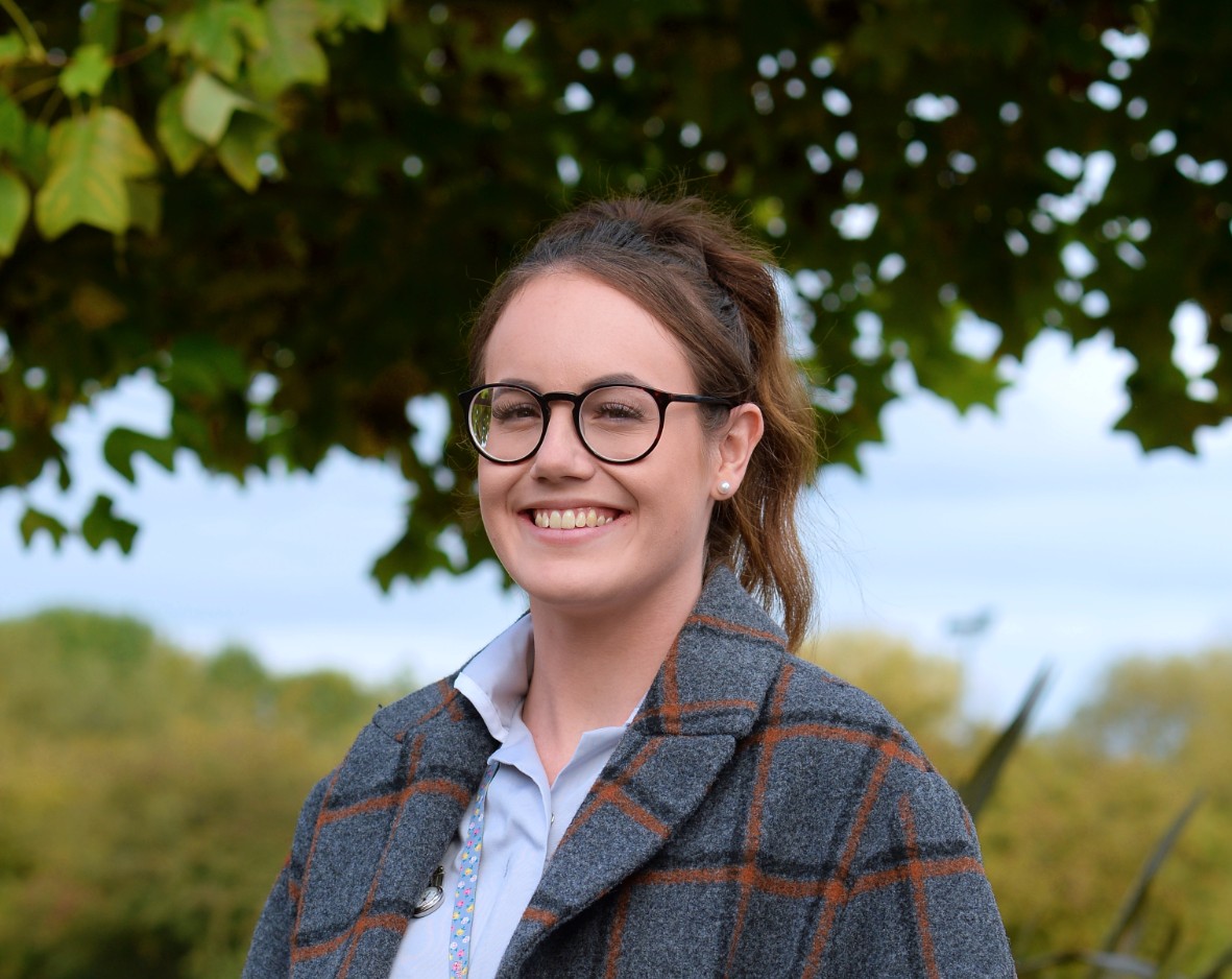 Student nurse Hollie Lawrence smiling