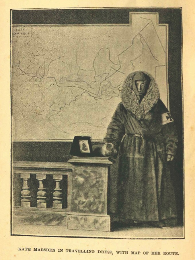 Kate Marsden dressed in furs for her Siberian leprosy expedition