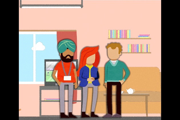 Animation of three nurses