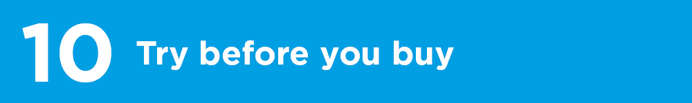 Try before you buy text