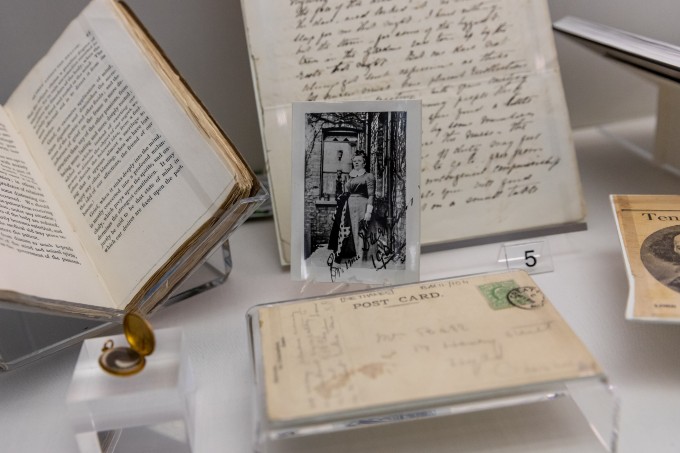 A photo of Emma Durham alongside a locket containing Nightingale's hair