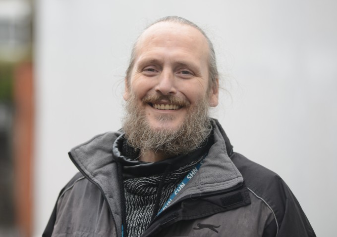 Outreach worker Adrian “Bean” Noctor