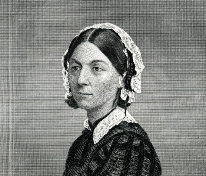 An engraving of Florence Nightingale from 1873