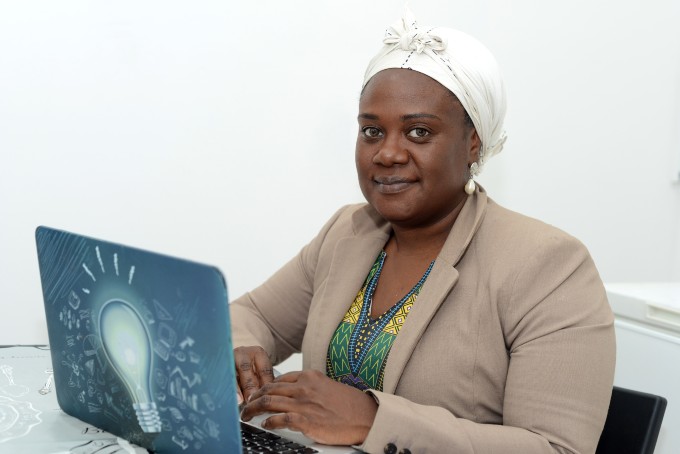 Neomi Bennett at her desk