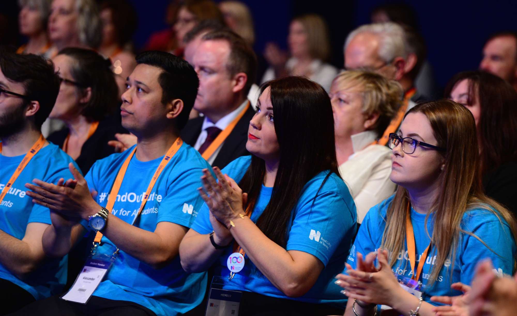 RCN student members at the opening ceremony