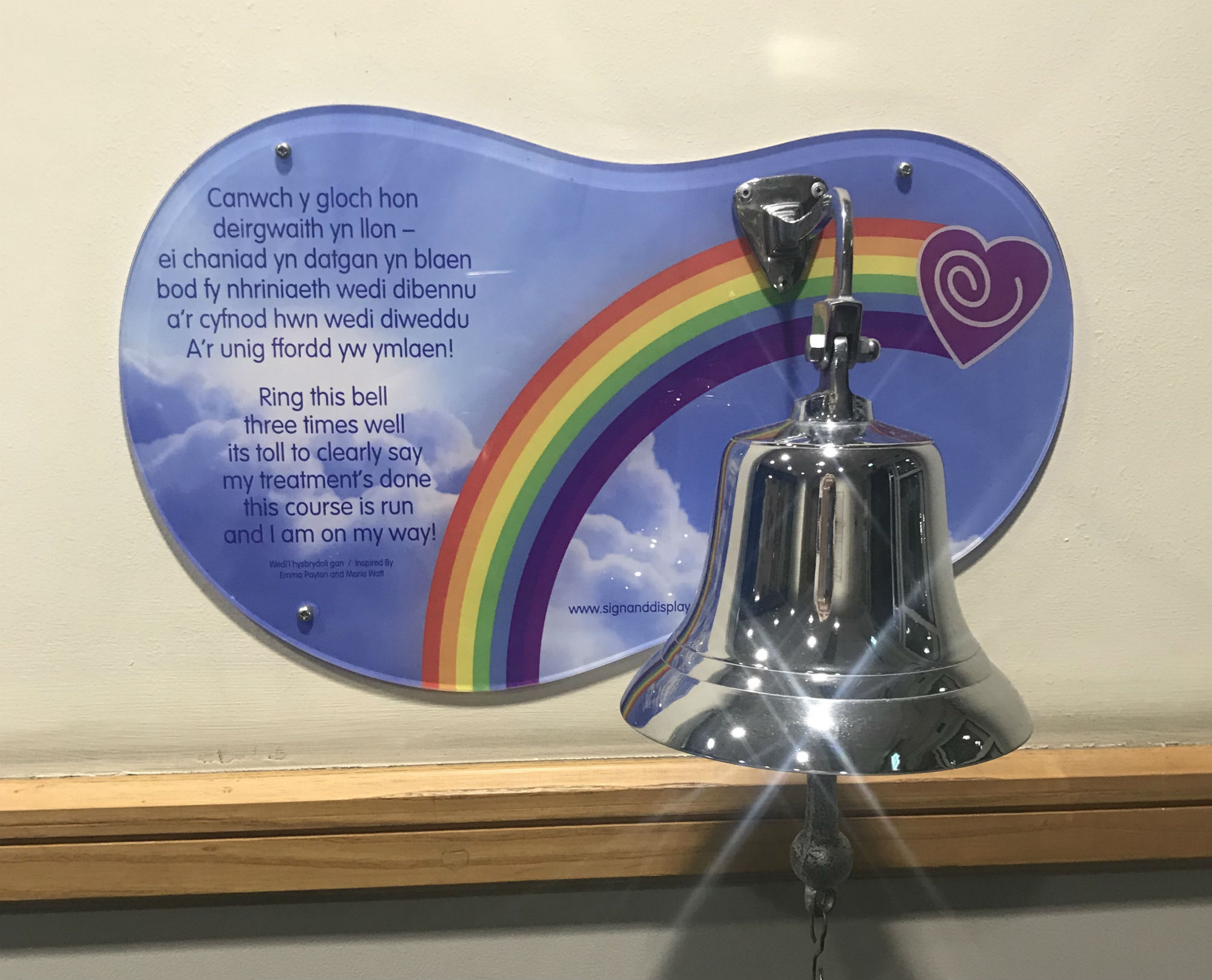 Bell at Velindre cancer centre