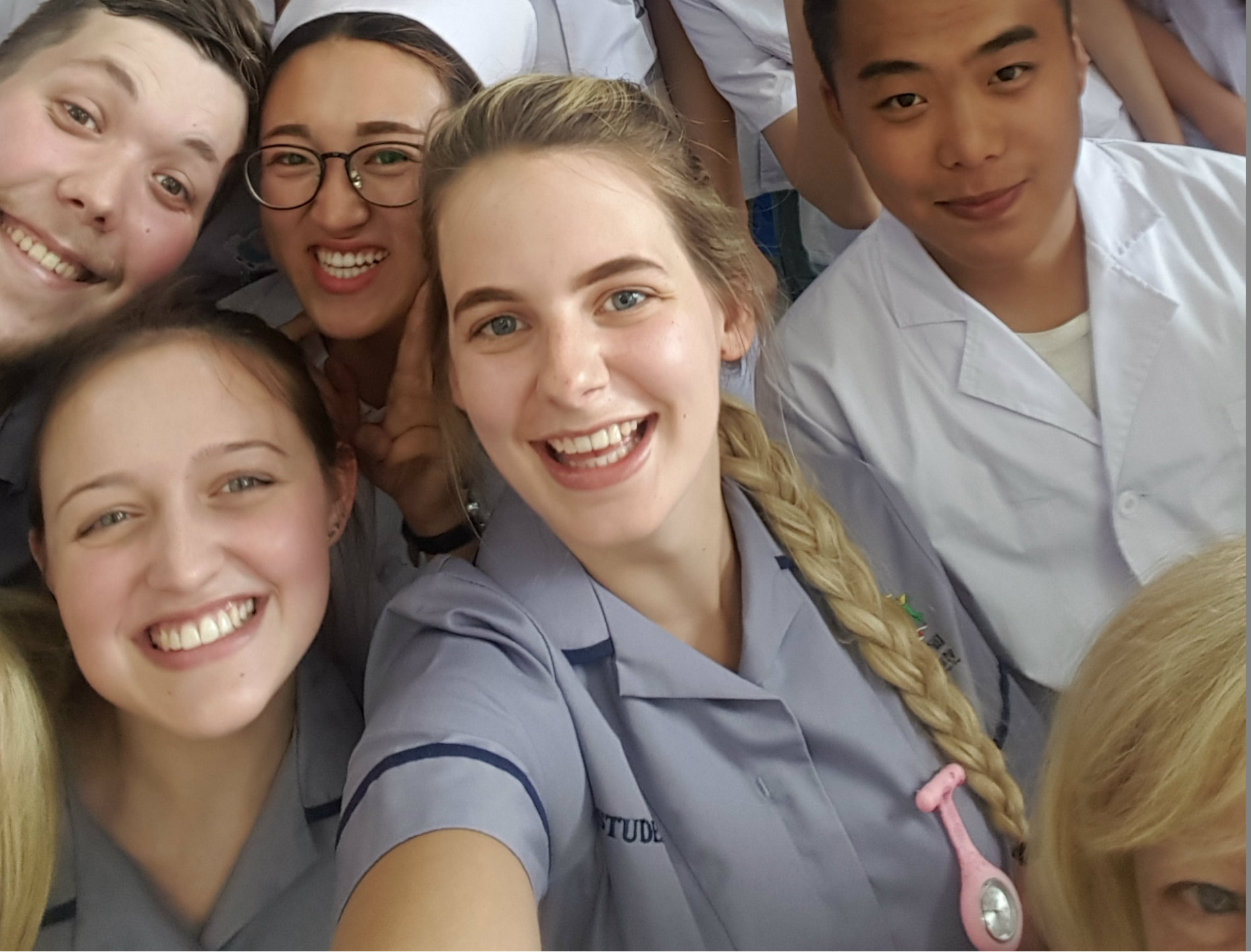 Emily with fellow students