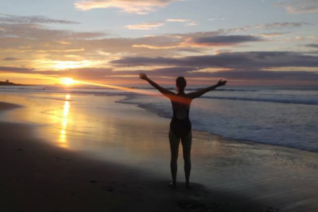 Becca on the beach