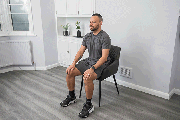 How to perform a seated glute stretch