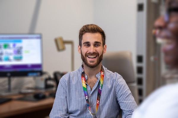 A smiling member of nursing staff