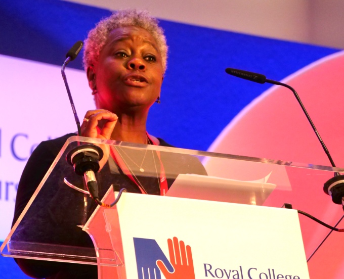 RCN Chief Executive Dame Donna Kinnair at the UK joint reps conference in Milton Keynes