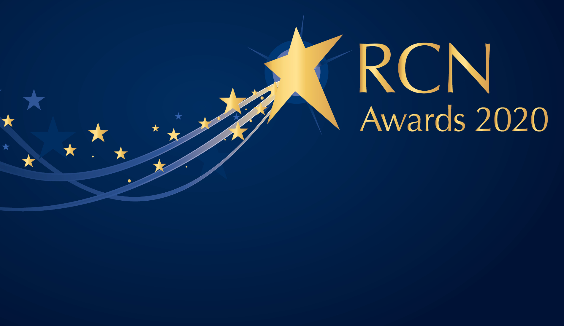 RCN Awards graphic star on a blue background