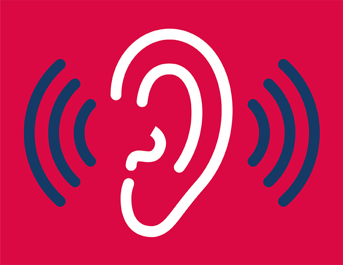 Graphic of an ear listening