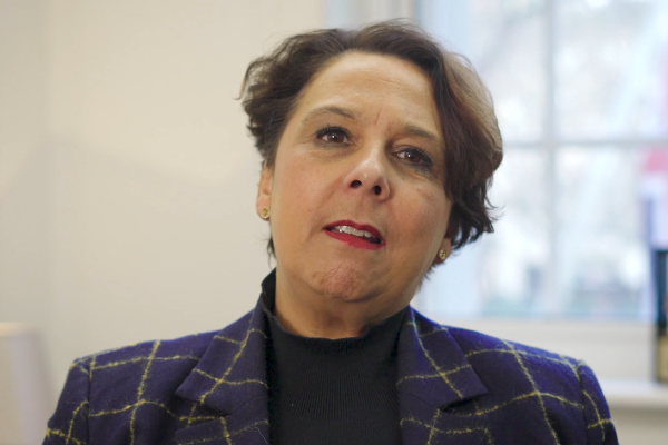 Nicola Ranger talking to camera