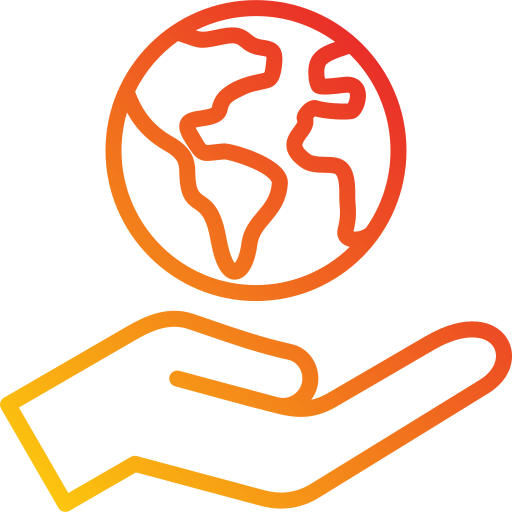 Graphic of hand holding a globe