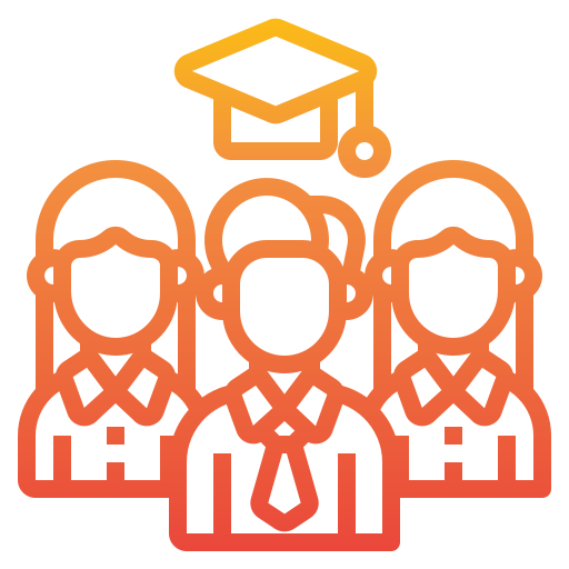 Icon of 3 students